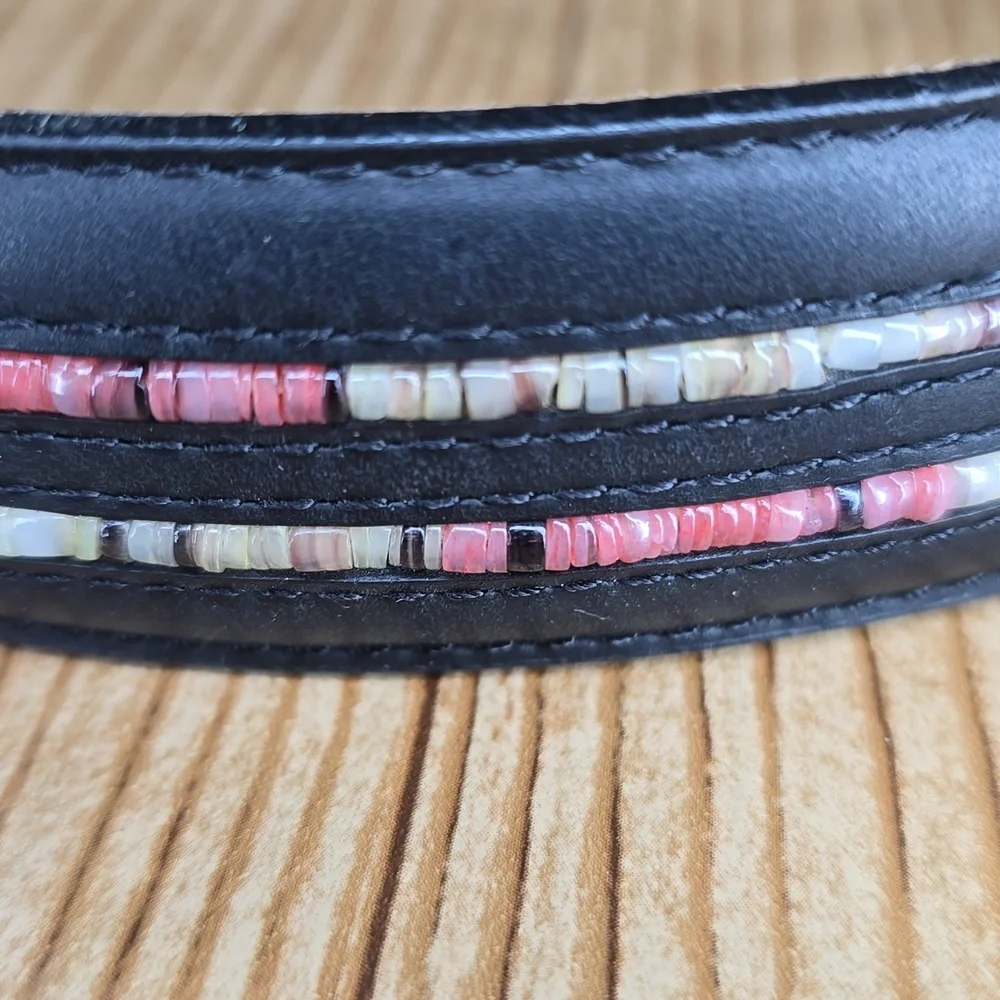 Tony Lama Women's Black Leather Belt Size 32‎